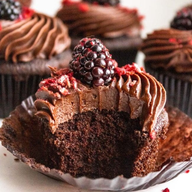 Chocolate Red Wine Cupcakes