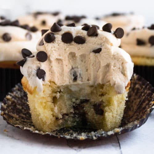 Cookie dough cupcake