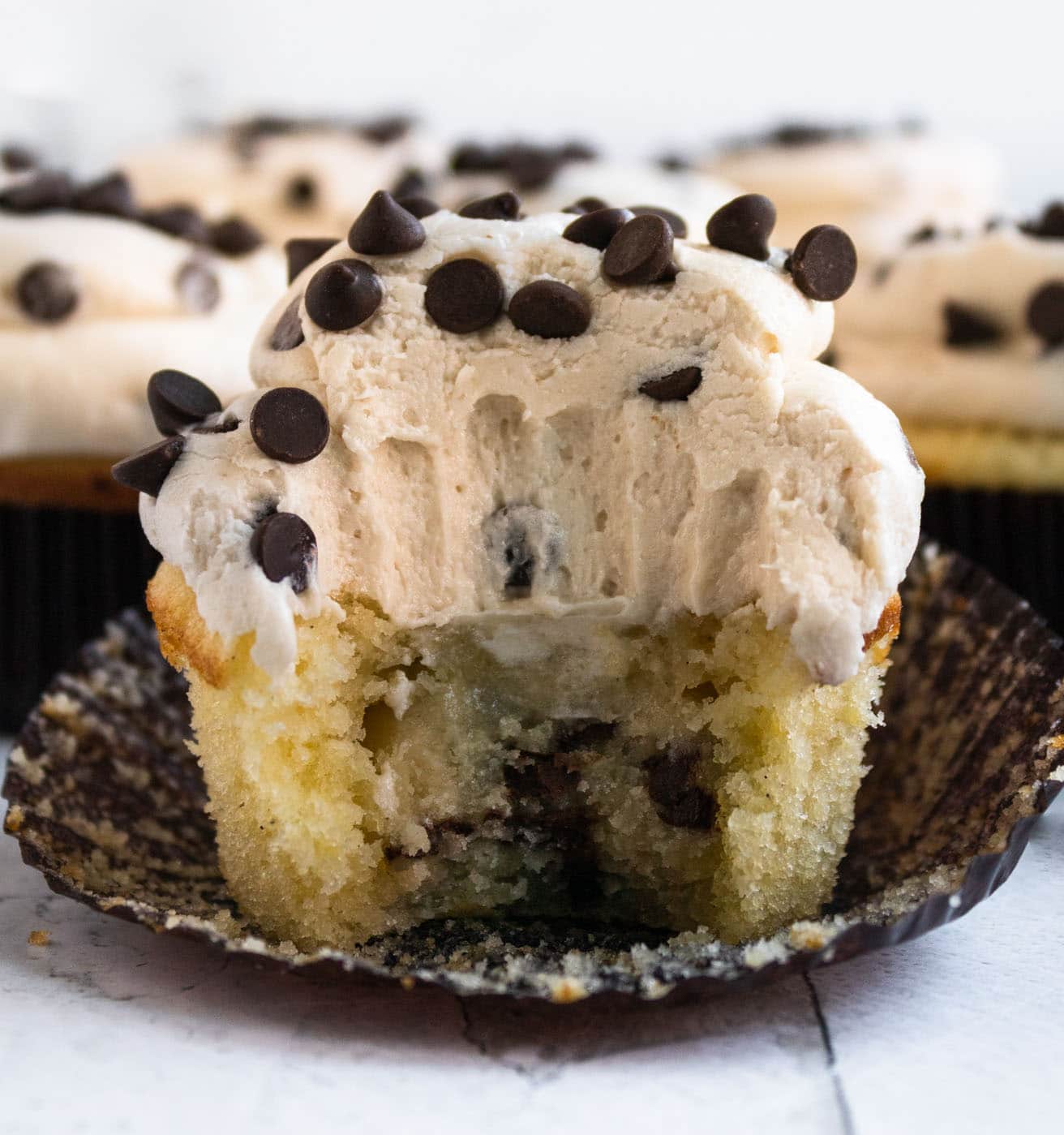 Cookie dough cupcake