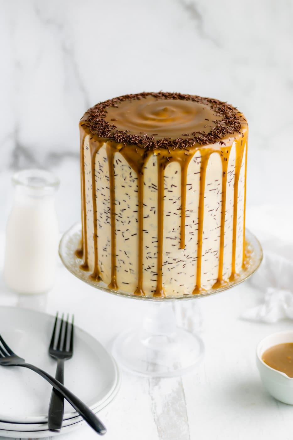 Chocolate Caramel Drip Cake