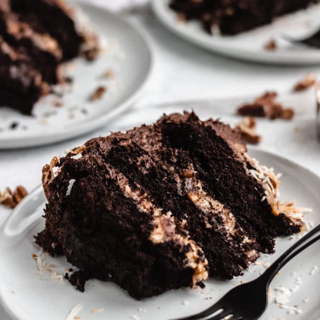 german chocolate cake slice