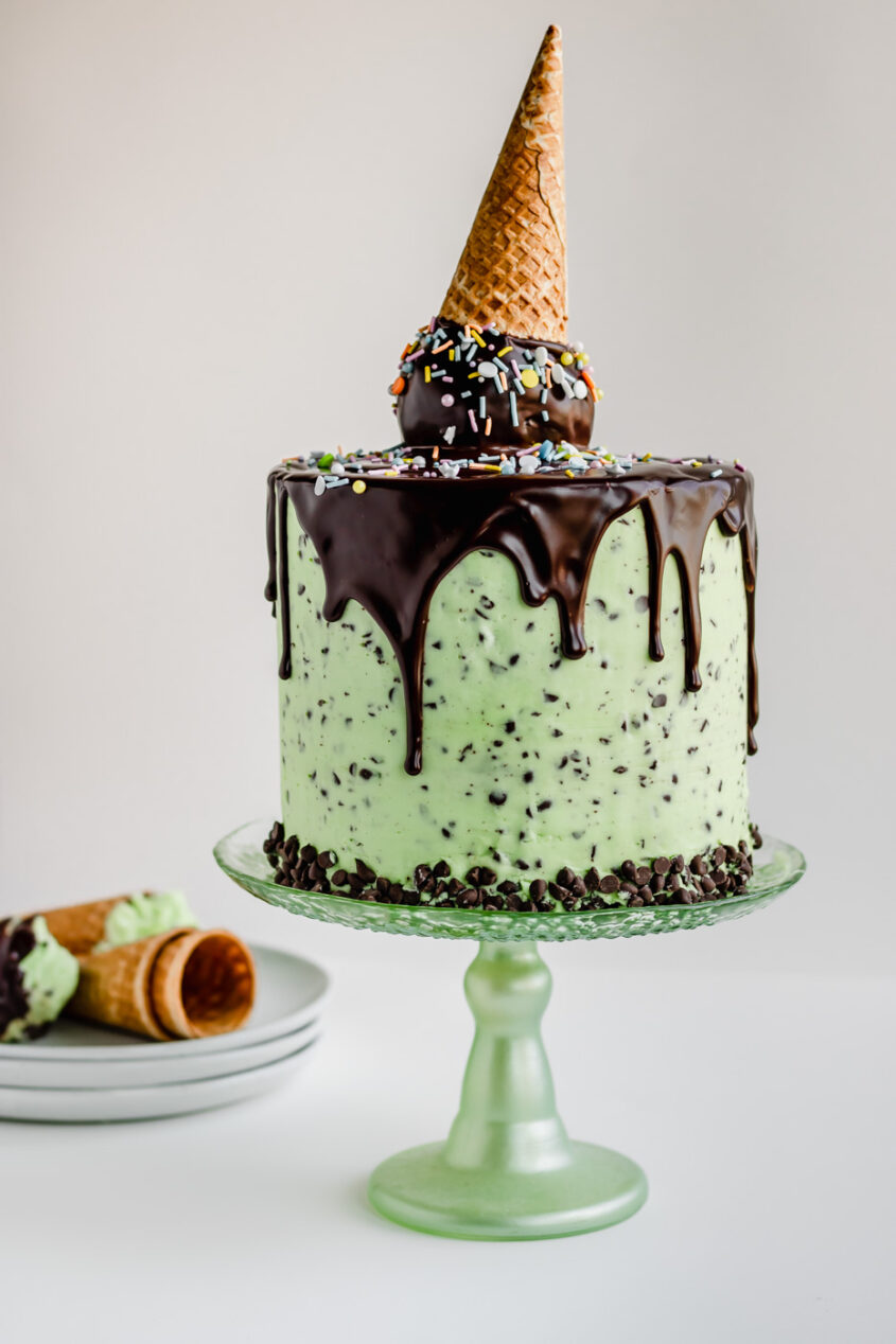 Mint Chocolate Chip Cake - Mindycake