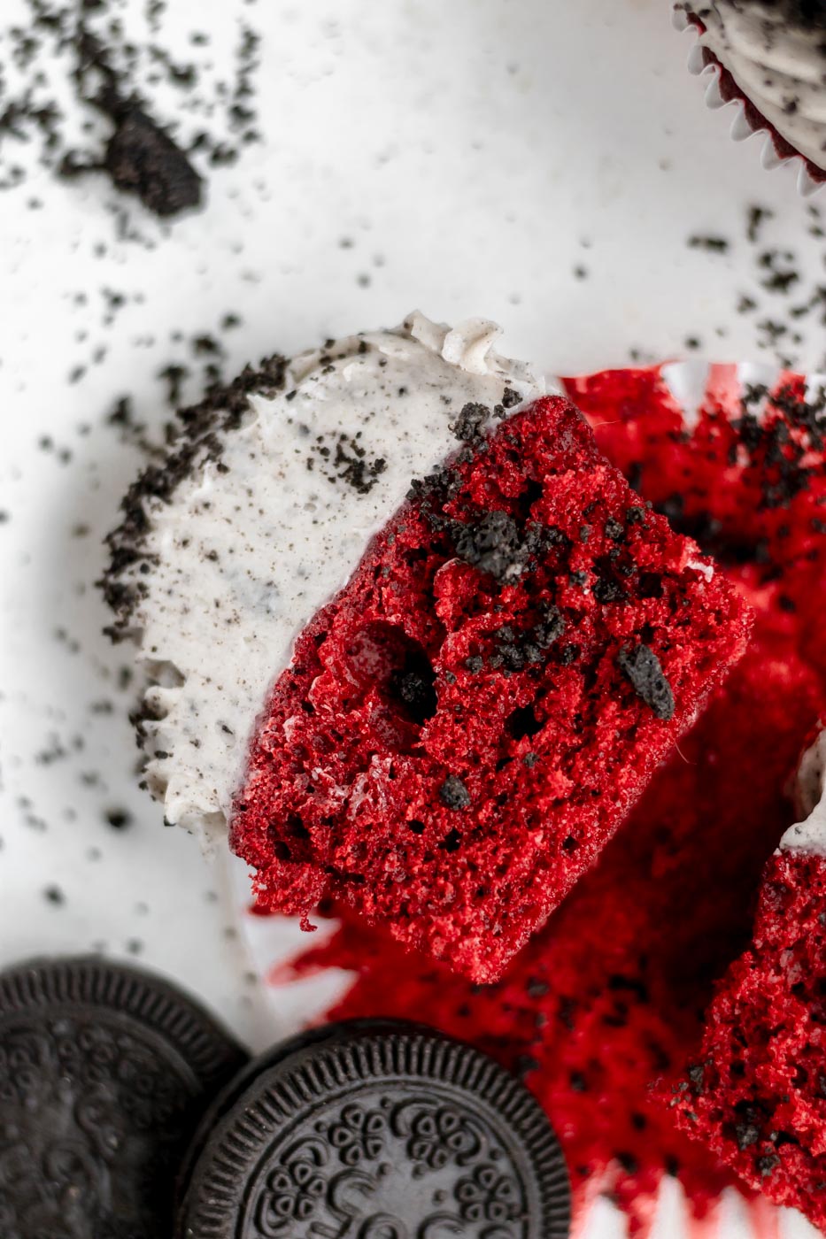 Red Velvet Oreo Cupcake